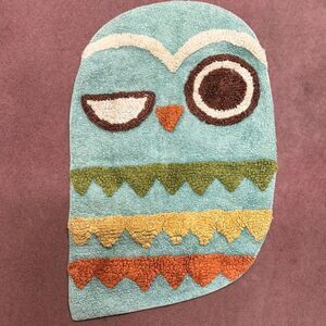 Target Circo "Give a Hoot" Owl Bath Rug Mat 100% Cotton Unbacked Relic 2012